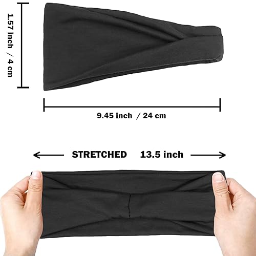 Miniatura 4 de IVARYSS Diademas para mujer, antideslizantes, elásticas de alta calidad, accesorios para el cabello, para yoga, moda, entrenamiento, viajes o