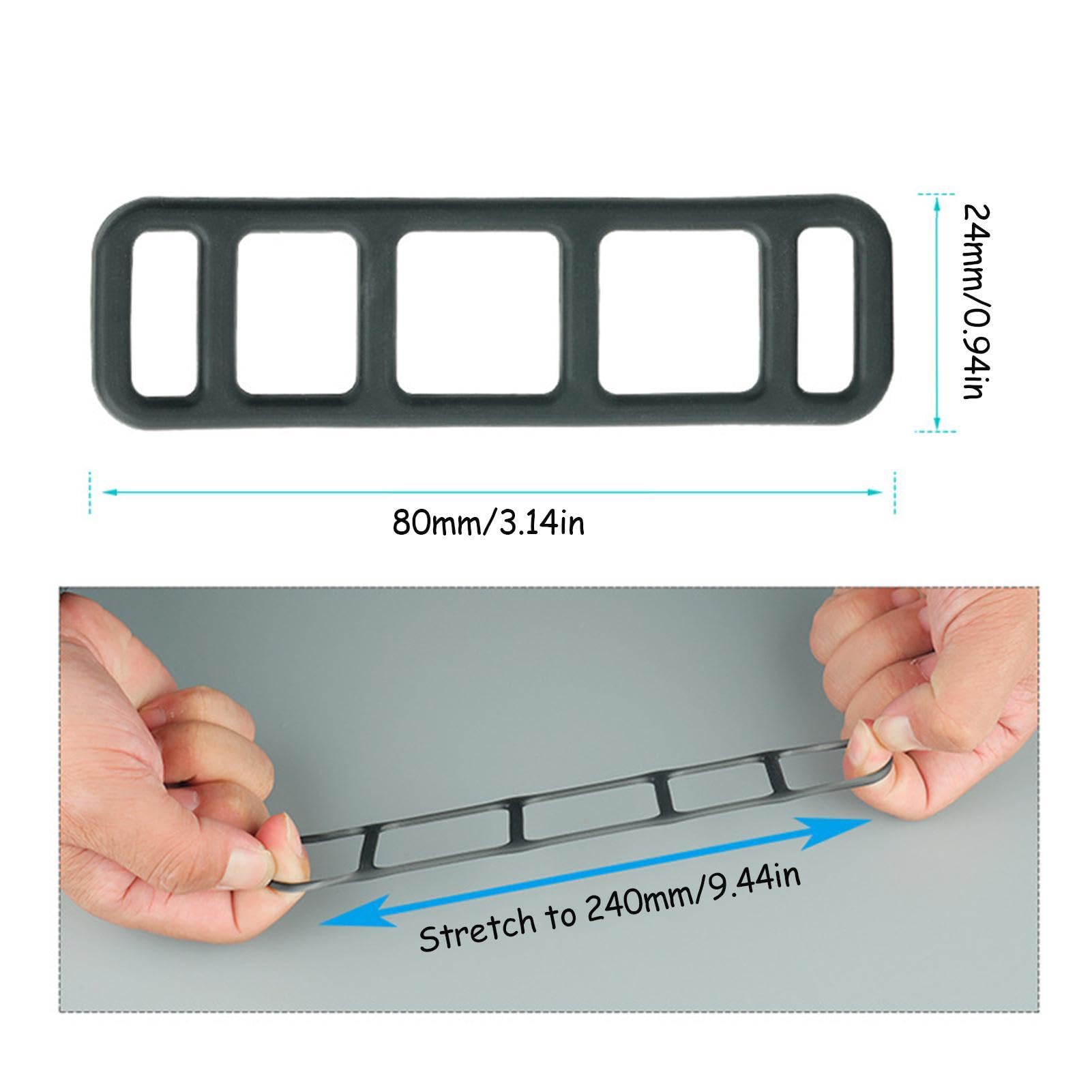 8 Cinghie Silicone Per Luci Bici - Supporto Per Specchietto, Contachilometri, Impermeabili, Nere - Foto 10