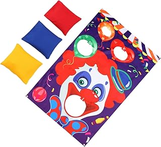 ibasenice Toys Bean Toss Bag Circus Troup Banner Corn Toy Bean Bags Tossing Toy Circus Banner Sports Toys Bean Bag Sports Game Toss Hanging The Banner Clown Banners Beanbags