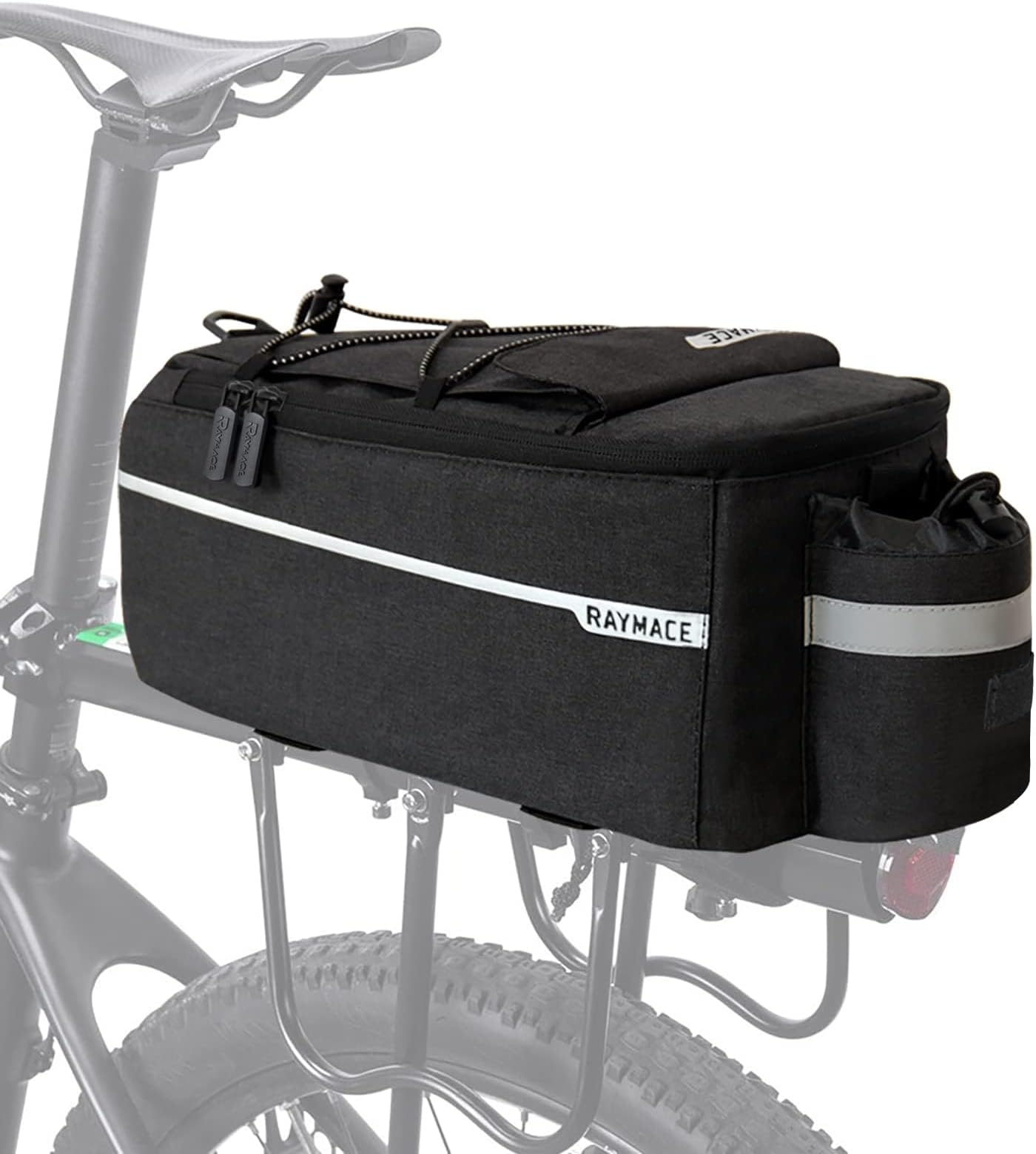 RAYMACE Bike Rear Rack Bag with Tail Light, Bike Truck Cooler Bag for Warm or...