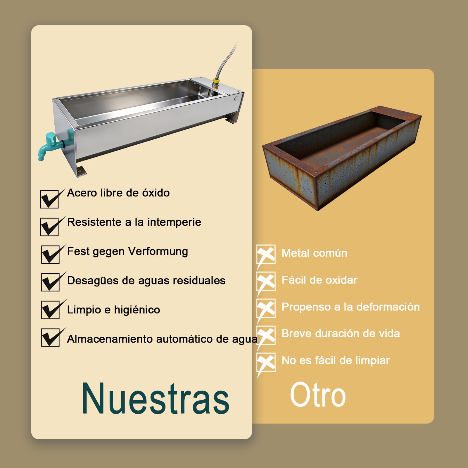 Bebederos automáticos de ganado, bebederos de caballos con válvula flotante de 1/2 pulgada, bebederos de cabra para ganado, caballos, ovejas, perros y kits de bebederos de pájaros de gran capacidad