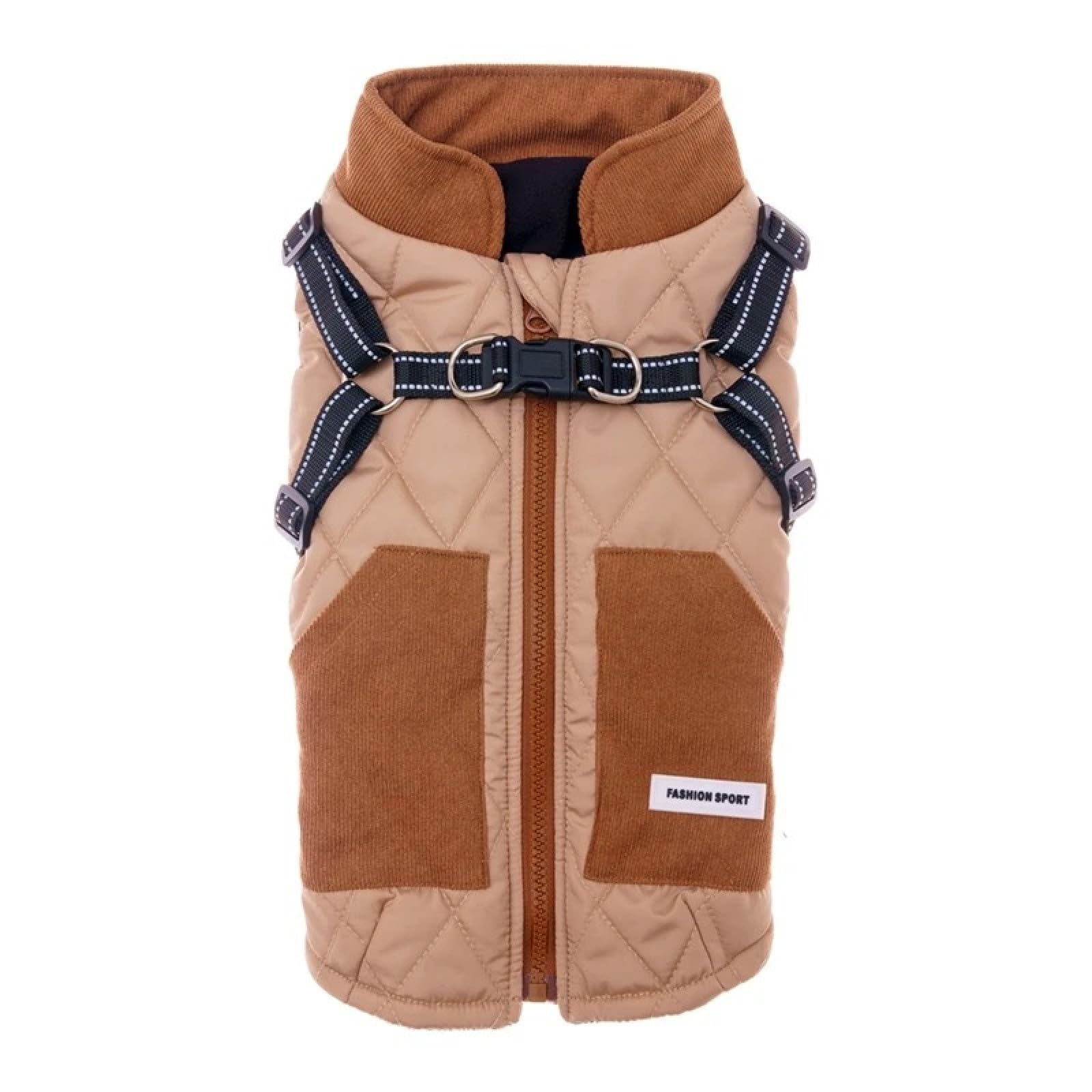 Manteau chaud pour Yorkshire Shiba ou Bouledogue veste hiver kaki taille M
