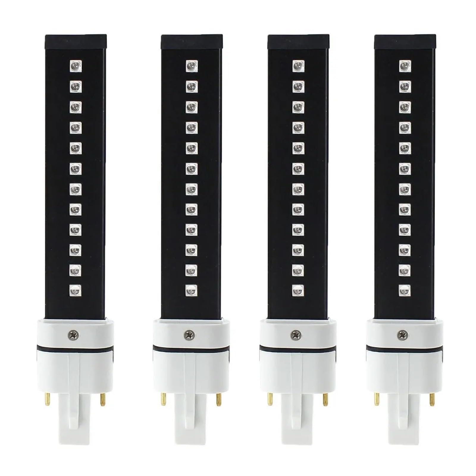 Ampoule à polymérisation UV 9W, Tube de lampe LED UV, sèche-ongles, Machine à lumière à polymériser, Source 365 + 405nm Haute énergie, largement utilisé(4PS_12LED)