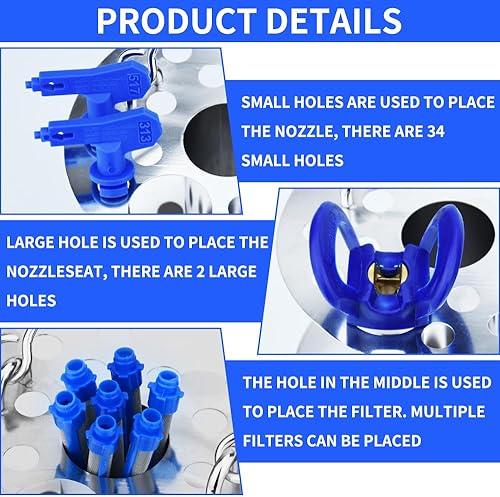 Miniatura 5 de Limpiador y organizador de equipos de pulverización. Mantiene limpias las puntas, carcasas y filtros de las boquillas de pulverización, y viene con