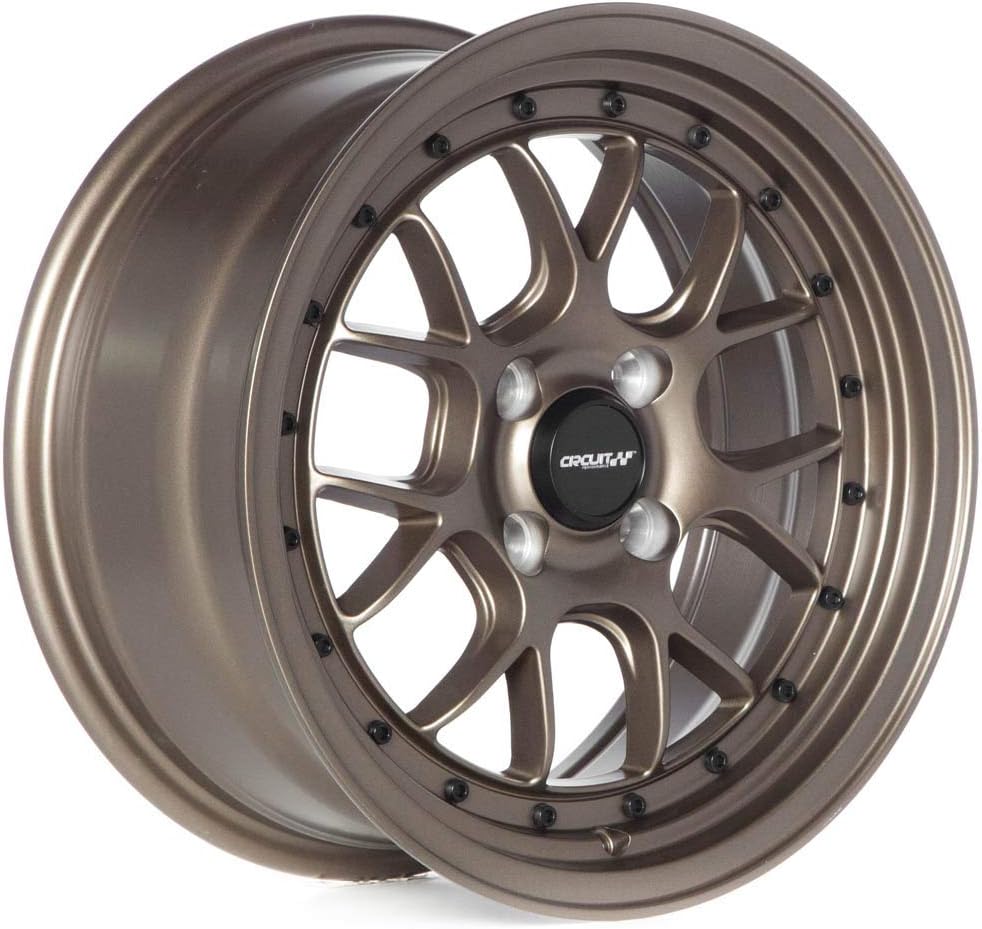 Circuit Performance CP27 15x7 Matte Bronze 4-100 [+35mm] Wheels Rims compatible with Honda Civic, Acura Integra, Mazda Miata