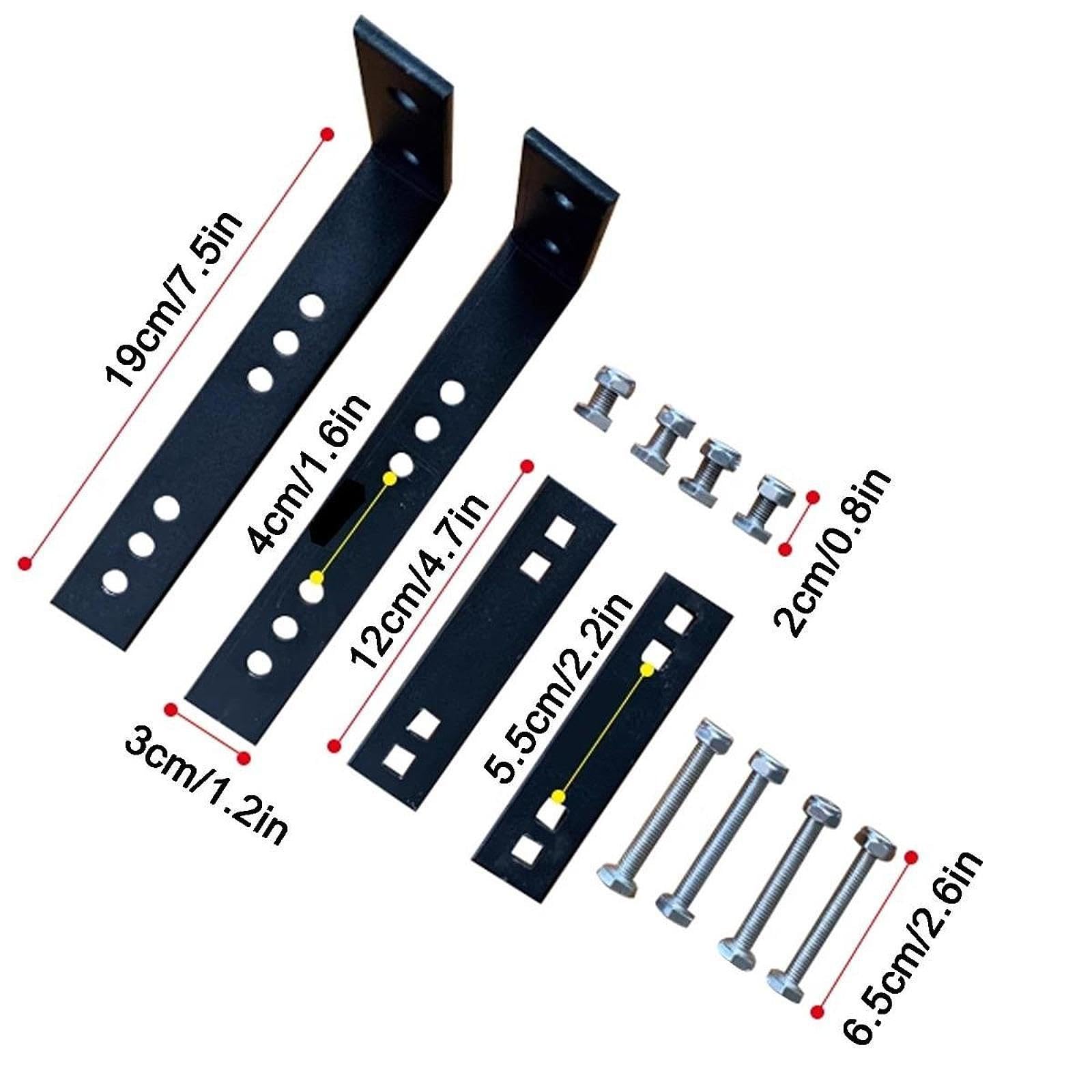 Kit de Soportes y Herrajes para Montaje de Toldo para Coche, Robusto, para Instalación de Tienda Lateral, Barras Transversales de Portaequipajes y Toldos Todoterreno, Fácil Instalación, Negro