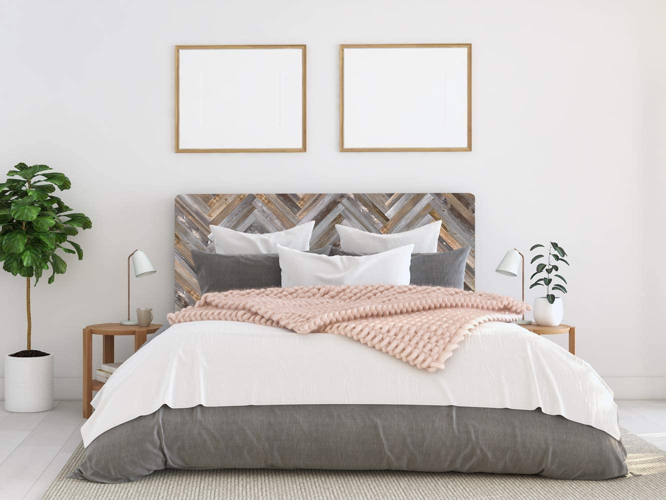 Cabecero Cama Pegasus Madera en Espiga, 135x60cm, Disponible en Varias Medidas, Cabecero Ligero, Elegante, Resistente y Económico