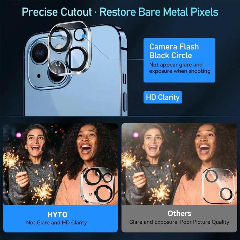 Image of Xmon Back Camera Lens Protector for iPhone 15 Plus Premium Camera Glass Protector Guard, Anti-Scratch, Ultra-Clear, Easy Installation