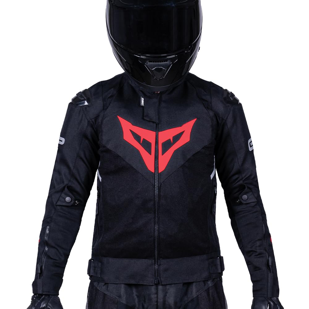 Men Polyester DSG GP-X Riding Jacket (Colour - Black Red) (Size - X-Large)-picture-11