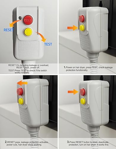 Miniatura 9 de Secador de pelo, secador de pelo de alta velocidad de 140, 000 RPM para secado rápido, secador de pelo iónico negativo para el cuidado del cabello,