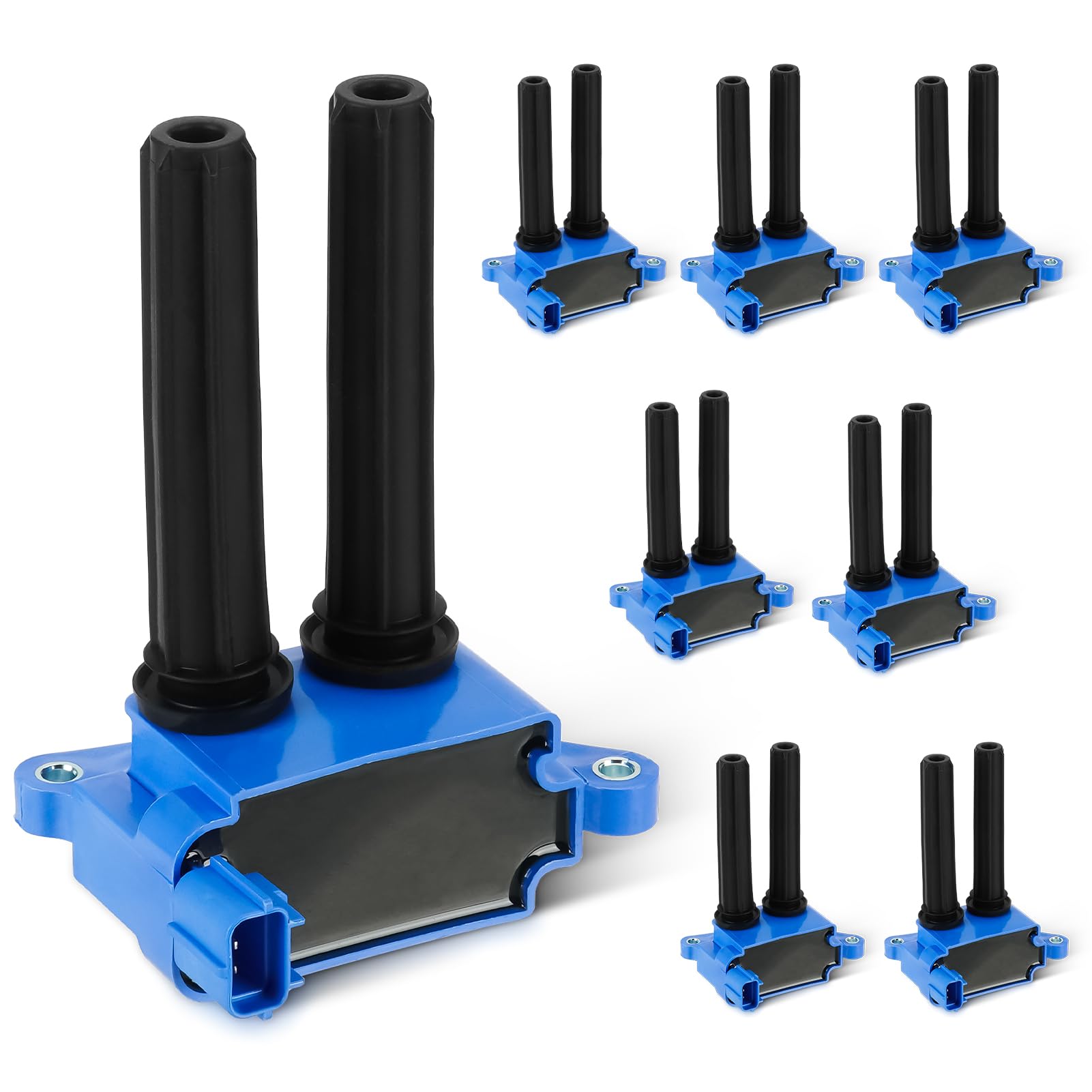 Blue Set of 8 Ignition Coil Pack Compatible with Dodge Challenger Charger Durango Magnum, Chrysler 300 Aspen, Jeep Grand Cherokee Commander, Ram 1500