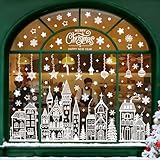 Christmas Window Stickers Reusable Large,108 PCS Houses Christmas Decorations...