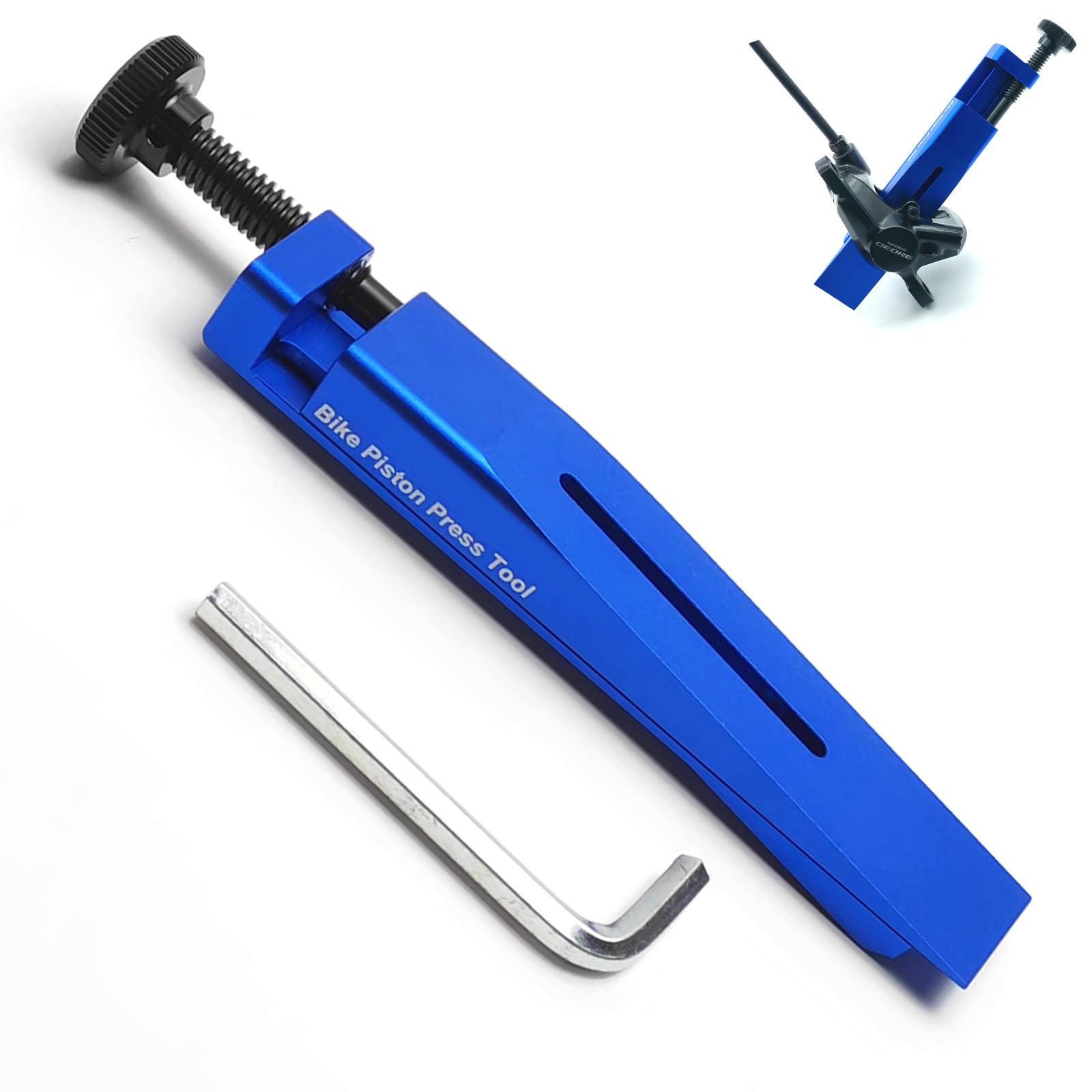 Outil de Presse à Piston de vélo pour Shimano, Outil de Frein pour étrier de Frein à Disque pour Shimano, pour Shimano 2 Pistons/4 Pistons, Largeur 0,95 pouce/24 mm, Universel,Blue