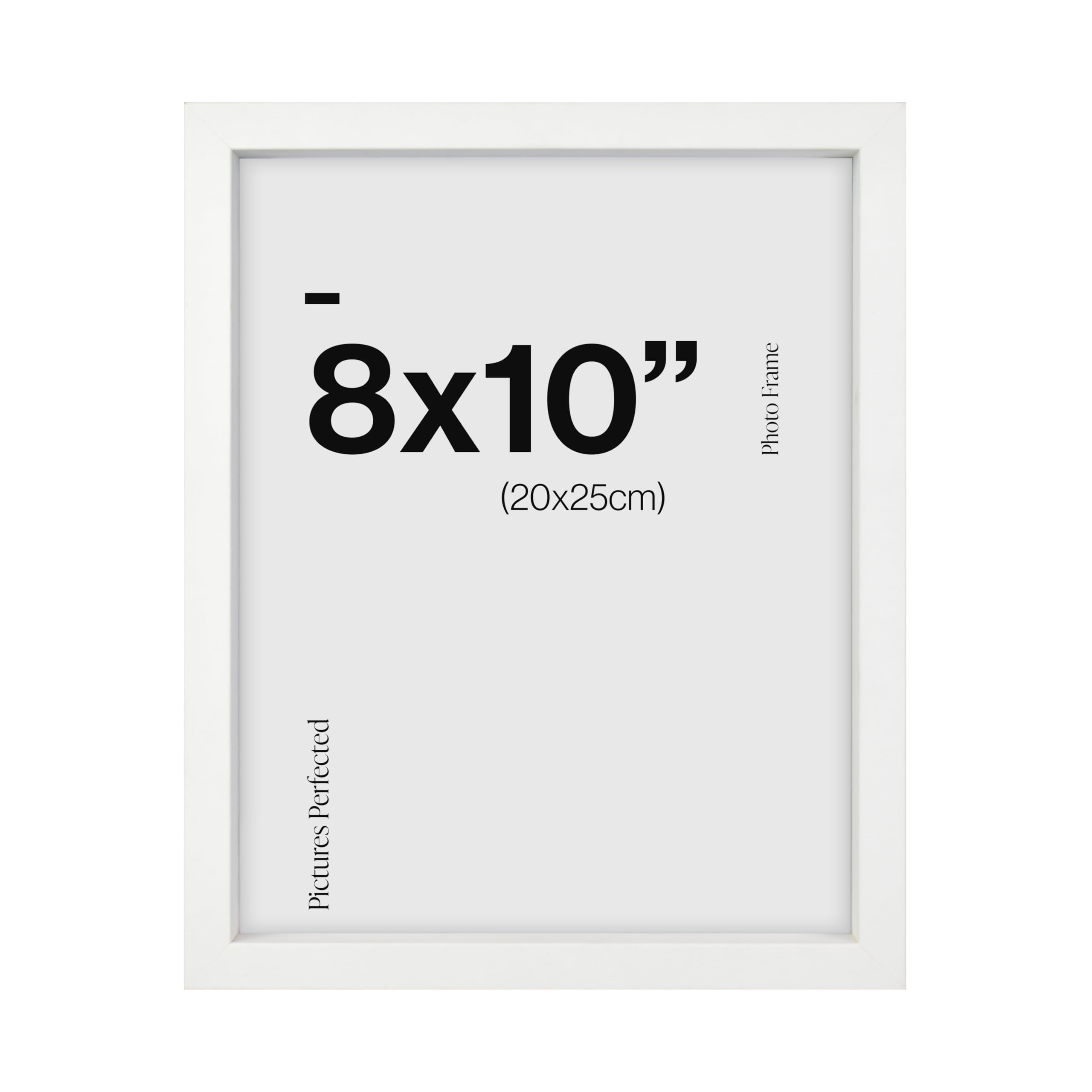 Home Selections White Deep Box 8X10 Photo Frame For 8X10 (20 X 25Cm) Photos Or Pictures, Plexi Glass, Freestanding Or Wall Mounted Landscape Or Portrait