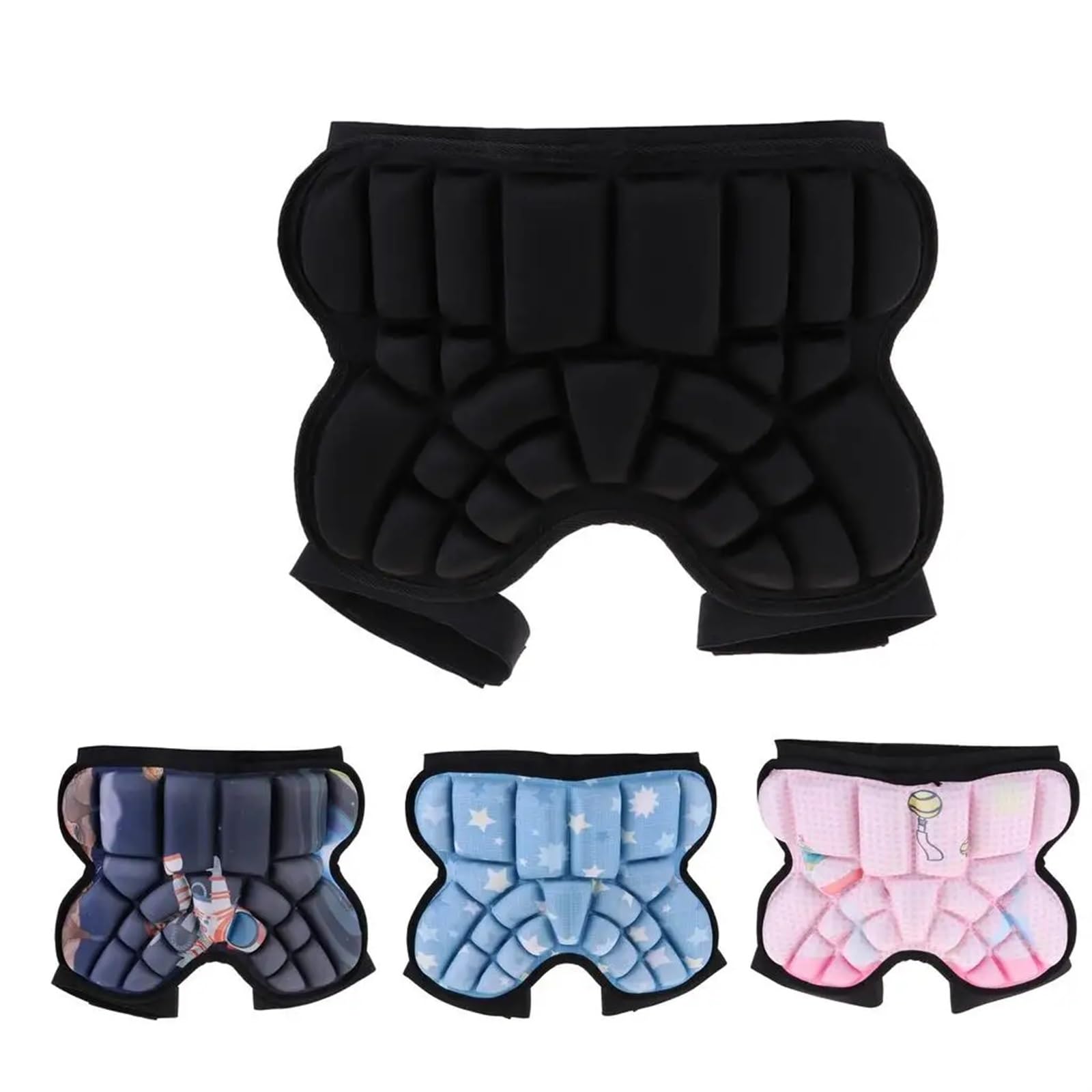 Short de Ski Rembourré Short rembourré de Protection for Snowboard, Skate et Ski, 3D et Coccyx, garçons Filles(L)
