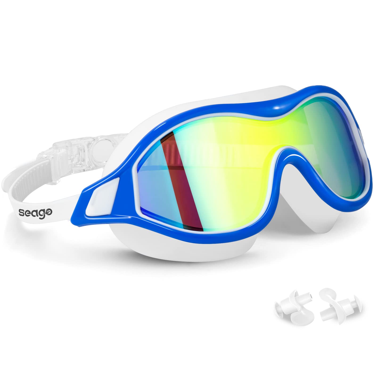 Swim Goggles No Leaking Anti-Fog Pool Goggles Swimming Goggles for Adult Men Women Youth, UV Protection 180° Clear Vision