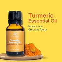Vista 2 de Aceite esencial de cúrcuma (0.5 fl oz), 100% puro y natural, aceite esencial de grado terapéutico
