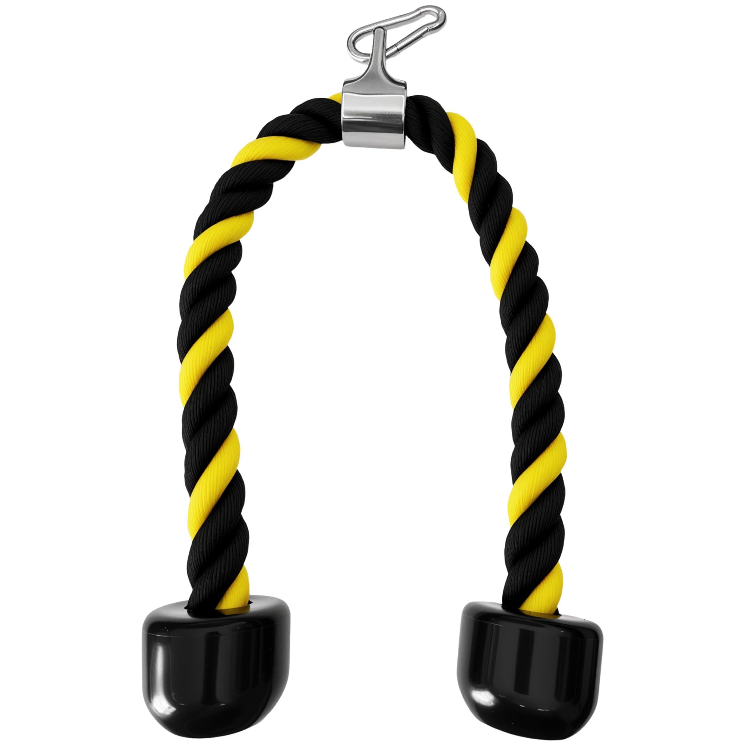 qibylift Nylon Trizepsseil gedrehtes Seilzug trizepstau zum herunterziehen mit rutschfesten Griffen - Bizeps, Trizeps, Fitnessstudio oder zu Hause kraftstation für Zubehör