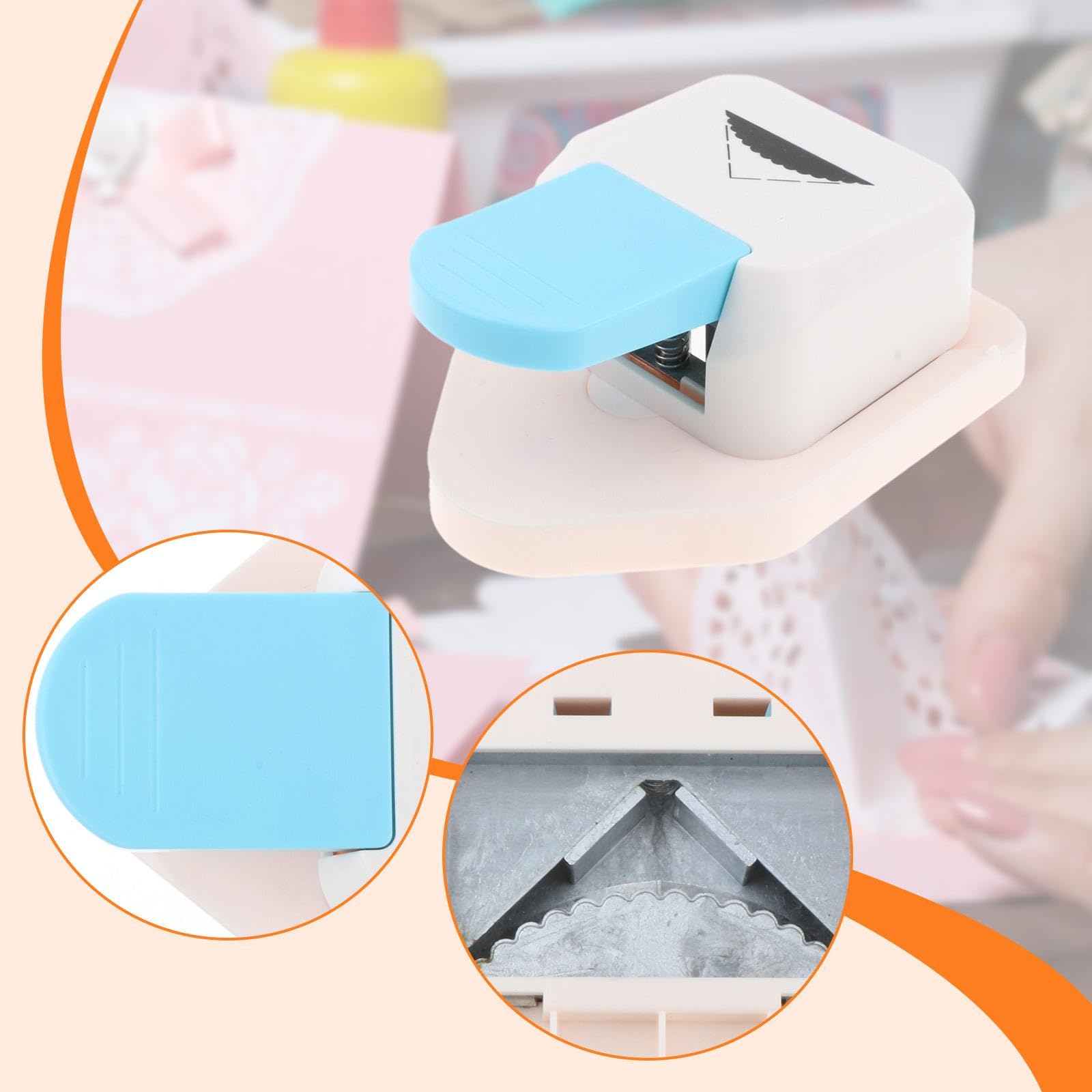 Perforatrice per Carta, Perforatrice per Angoli a Triangolo, Ideale per Lavori Creativi, Biglietti D'auguri E Scrapbooking. Realizzata in PP E Met, Fiore Dell'ingranaggio