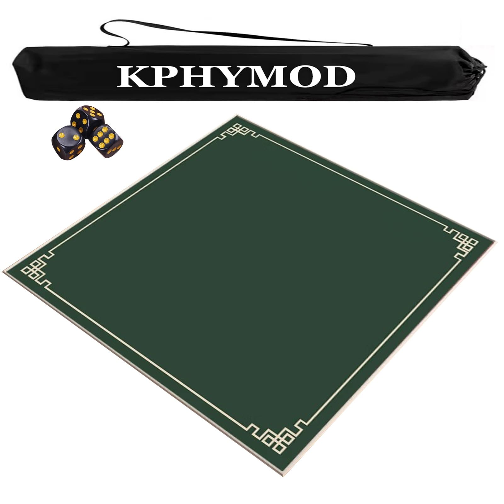 Mahjong Mat Mata Do Gry W Mahjonga Z Torbą Transportową I 3 Kostkami, Tłumiąca Hałas, Antypoślizgowa Osłona Stołu Do Gier Karcianych W Mahjonga I Pokera, Odporne Na Zużycie Akcesoria Do Gry W Mahjonga