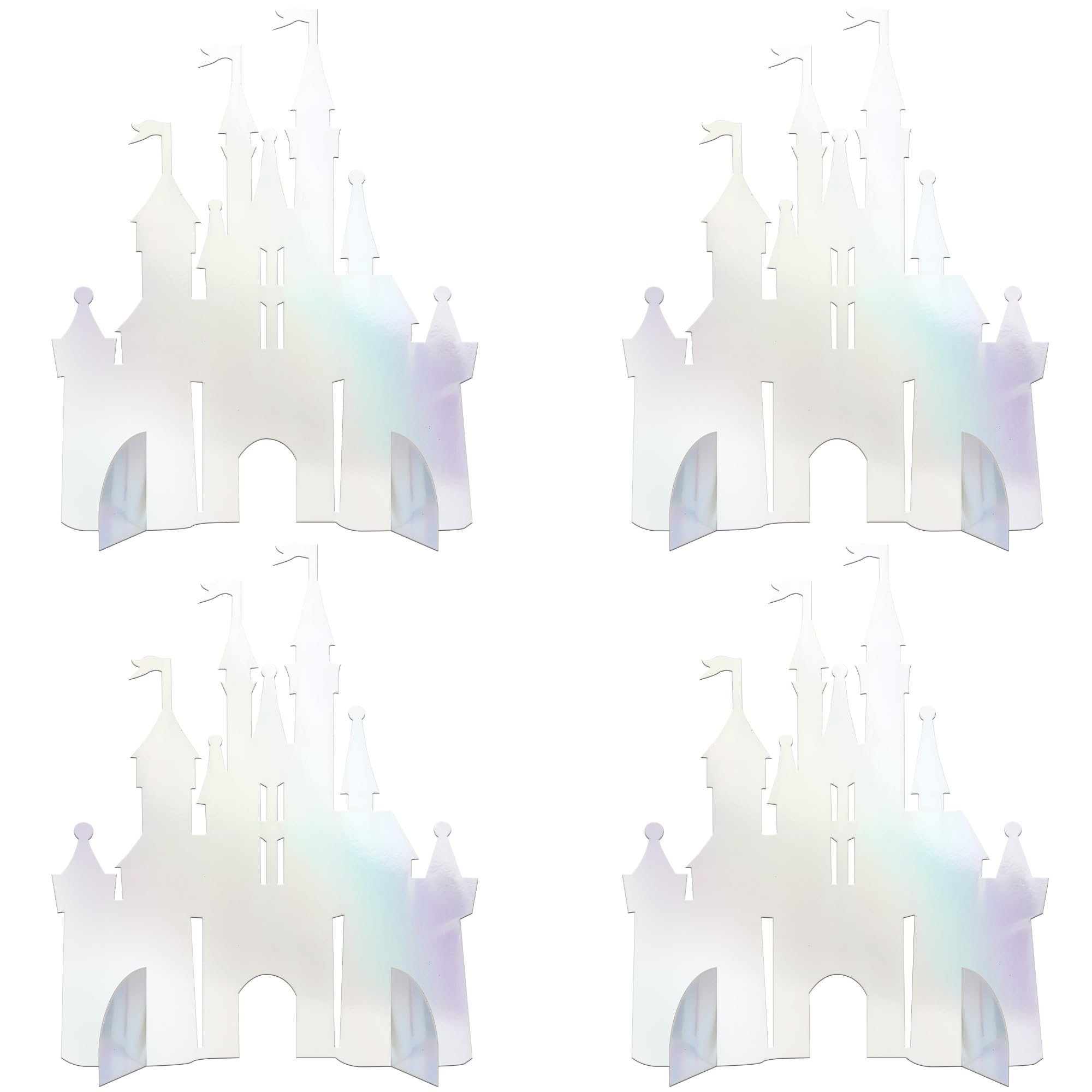 4 Pack Castle Honeycomb Table Centerpiece Celebrating Princess Happy Birthday Table Toppers Centerpieces Decorations for Castle Theme Baby Shower Anniversary Birthday Party Table Decorations Supplies