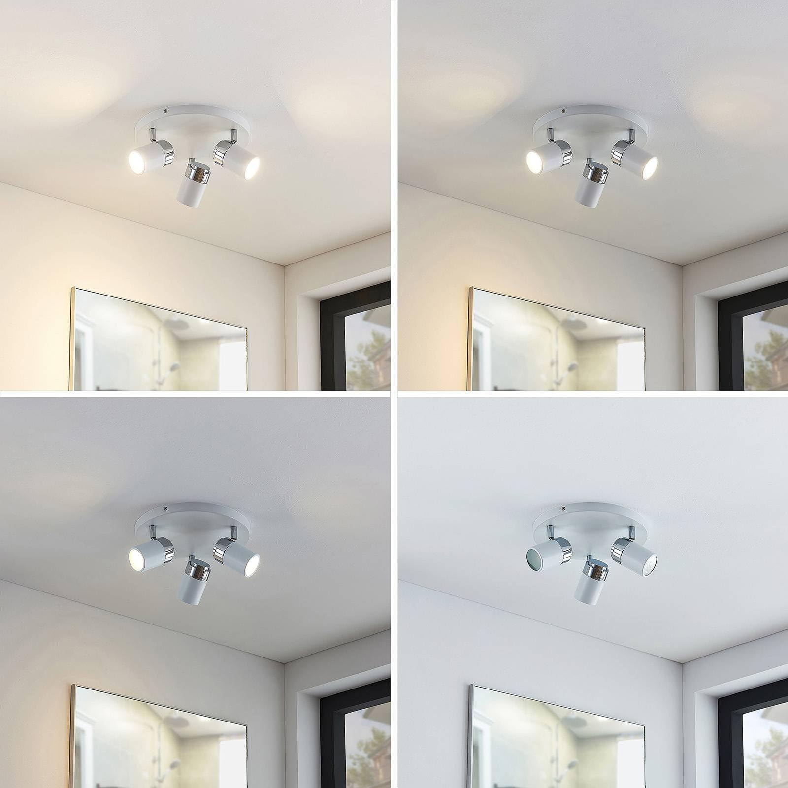 Lindby Strahler Kardo (Modern) in Weiß aus Metall (3 flammig, GU10) - Deckenlampe Deckenleuchte Lampe Spot Wohnzimmerleuchte