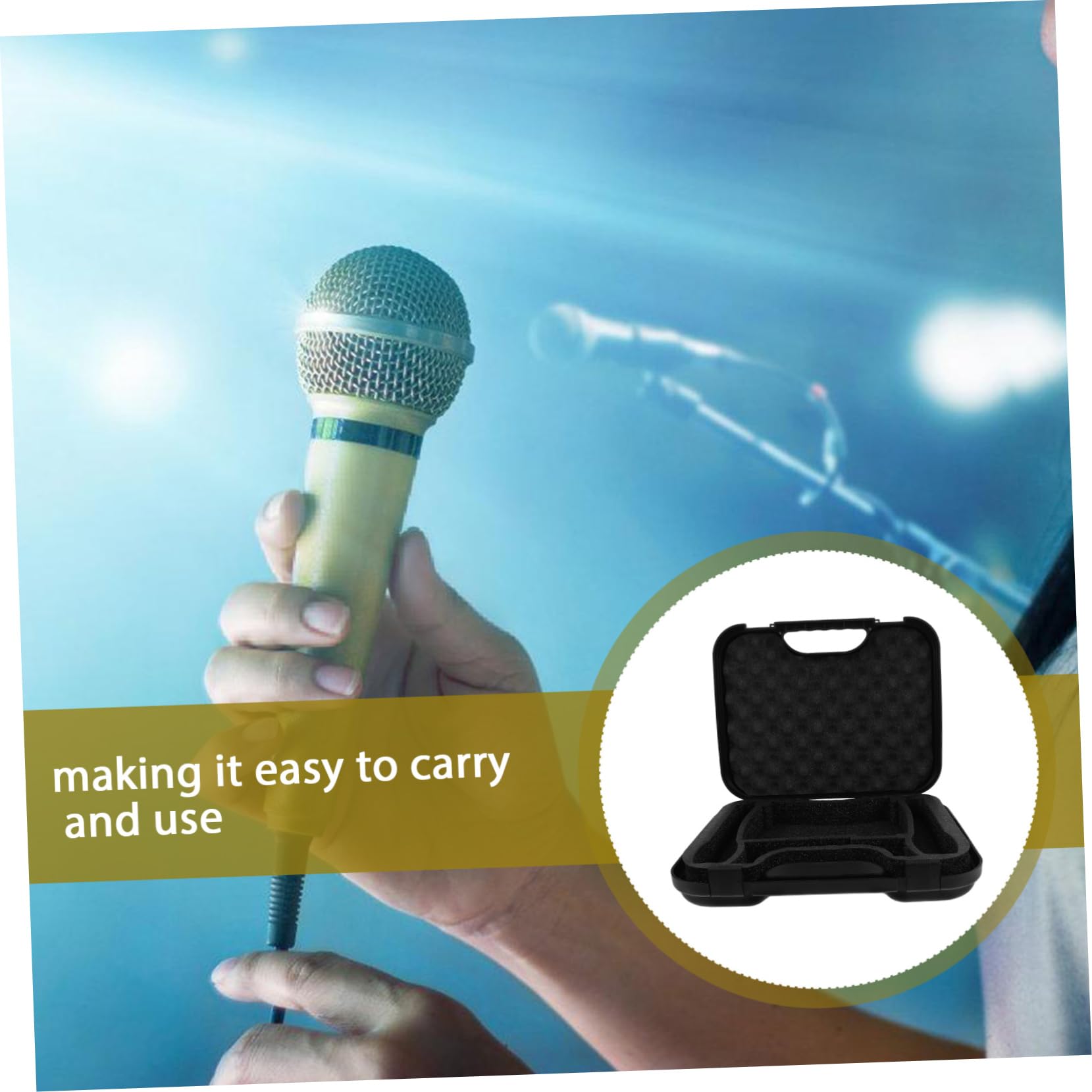 SUPVOX Boîtier De Microphone Plastique Étui De Transport Portable Pour Matériel Audio Protection Antichoc Pour Enregistrement