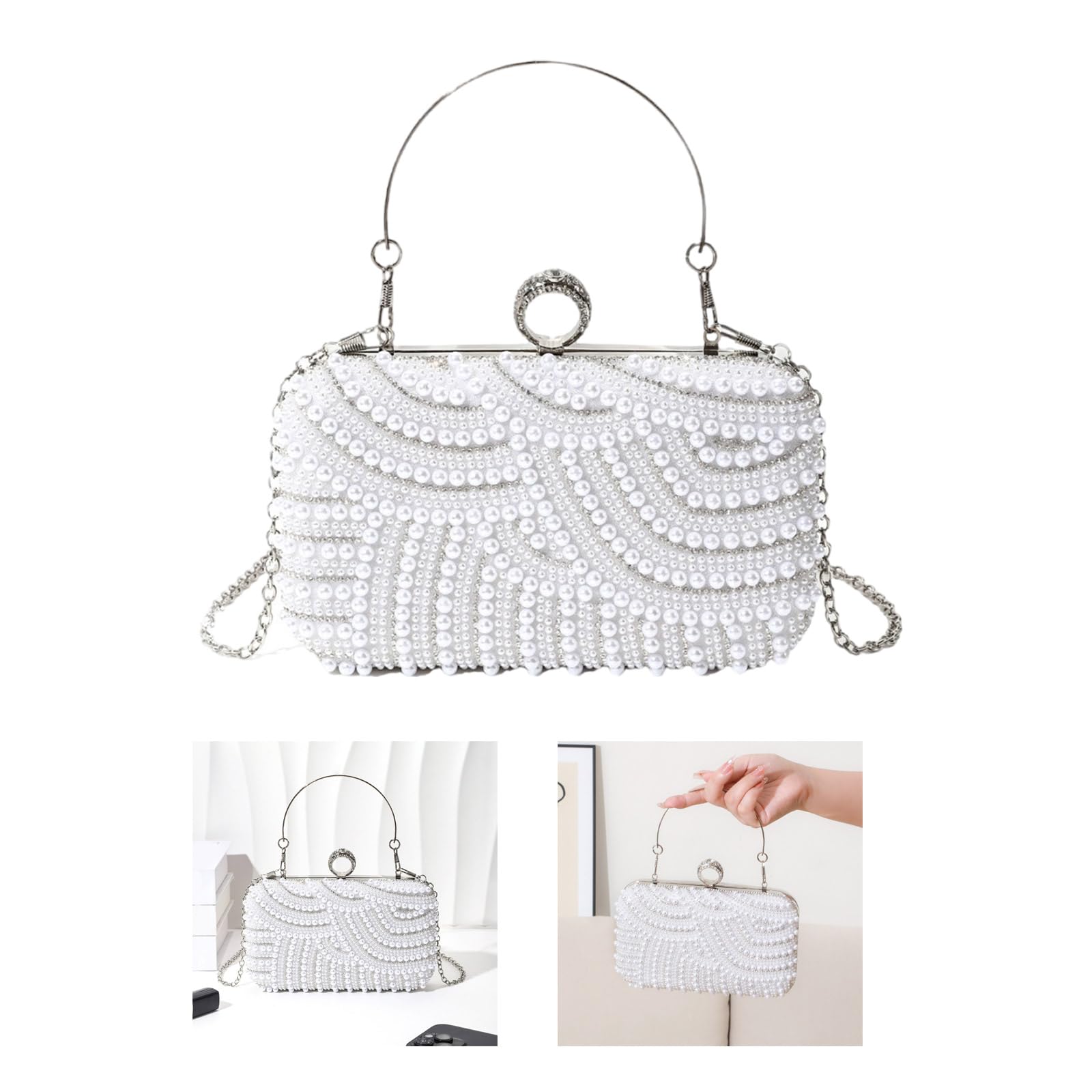 Borsa da sposa Borsa da con perline Borsa a catena