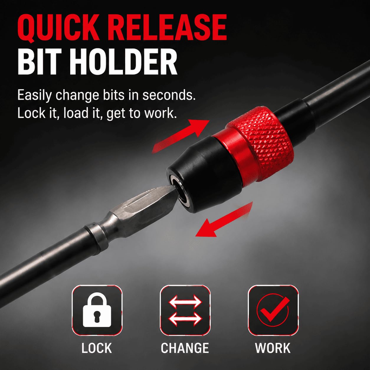 Extensión Broca para Makita DTD152 2014-2026,Soporte Hexagonal 1/4" Acero
