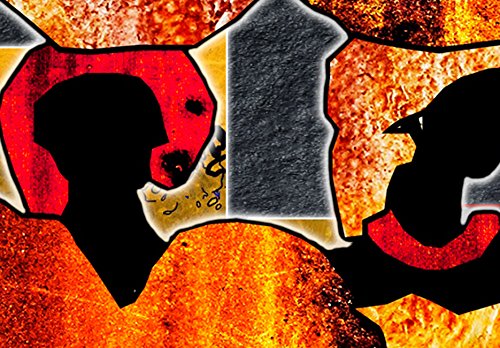 murando Akoestisch Schilderij Abstract Afrika 100x50 cm foto met akoestisch schuim Wandafbeelding 5 delen Afdrukken op Vlies Canvas Wandfoto Kunstdruk Paneel Geluidsabsorptie h A 0073 b n
