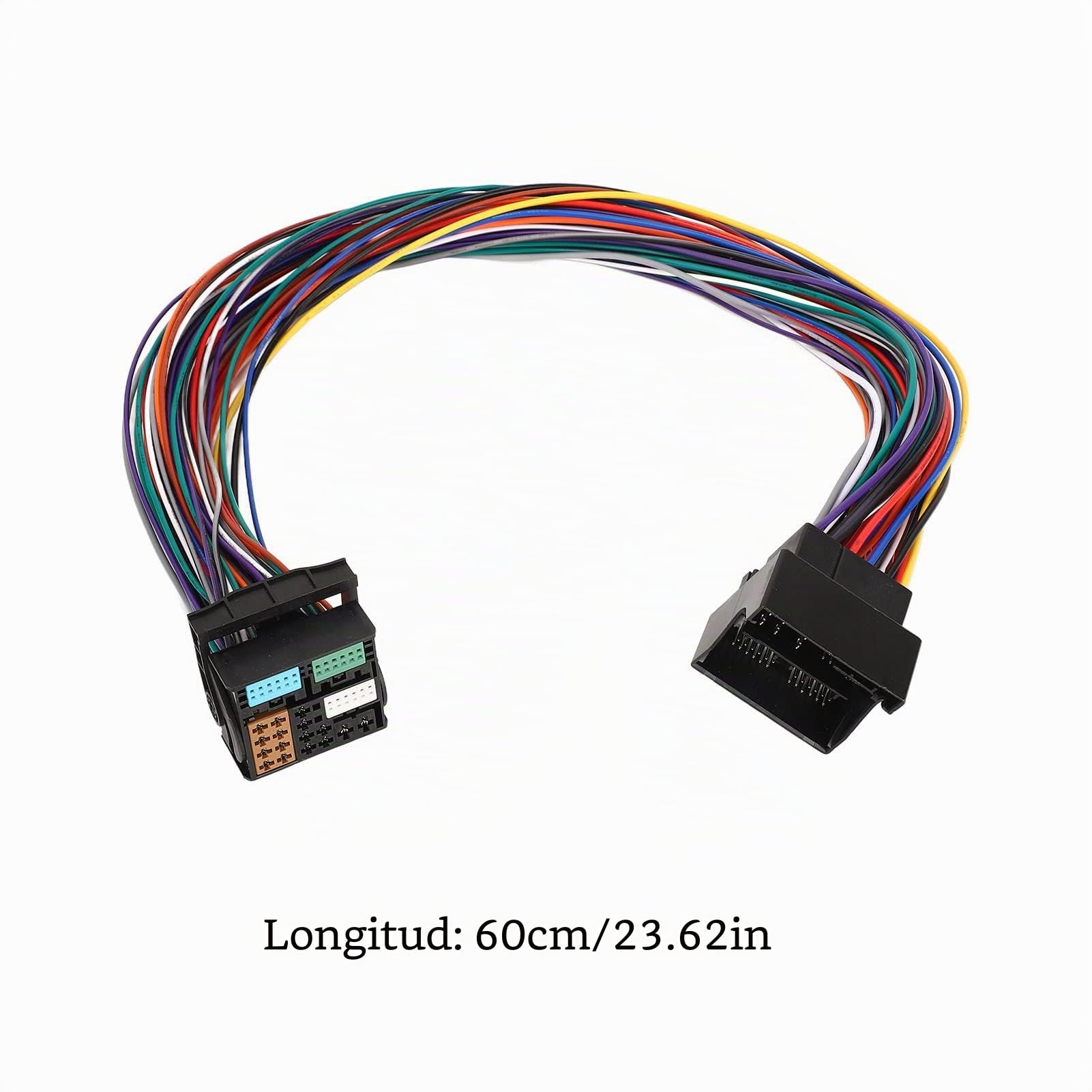 Adaptador De Cable De Radio De Coche De 60 Cm Y 52 Pines, Cable De Extensión MQB Arnés De Cables De Radio Estéreo De Coche 5.0 5‑12V Para Altavoces De Radio De Coche