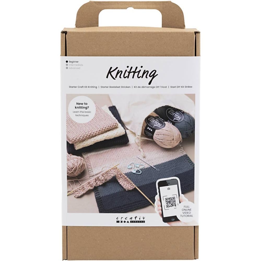 Creativ Company Knitting Starter Craft Kit - Learn to Knit - Multicolor
