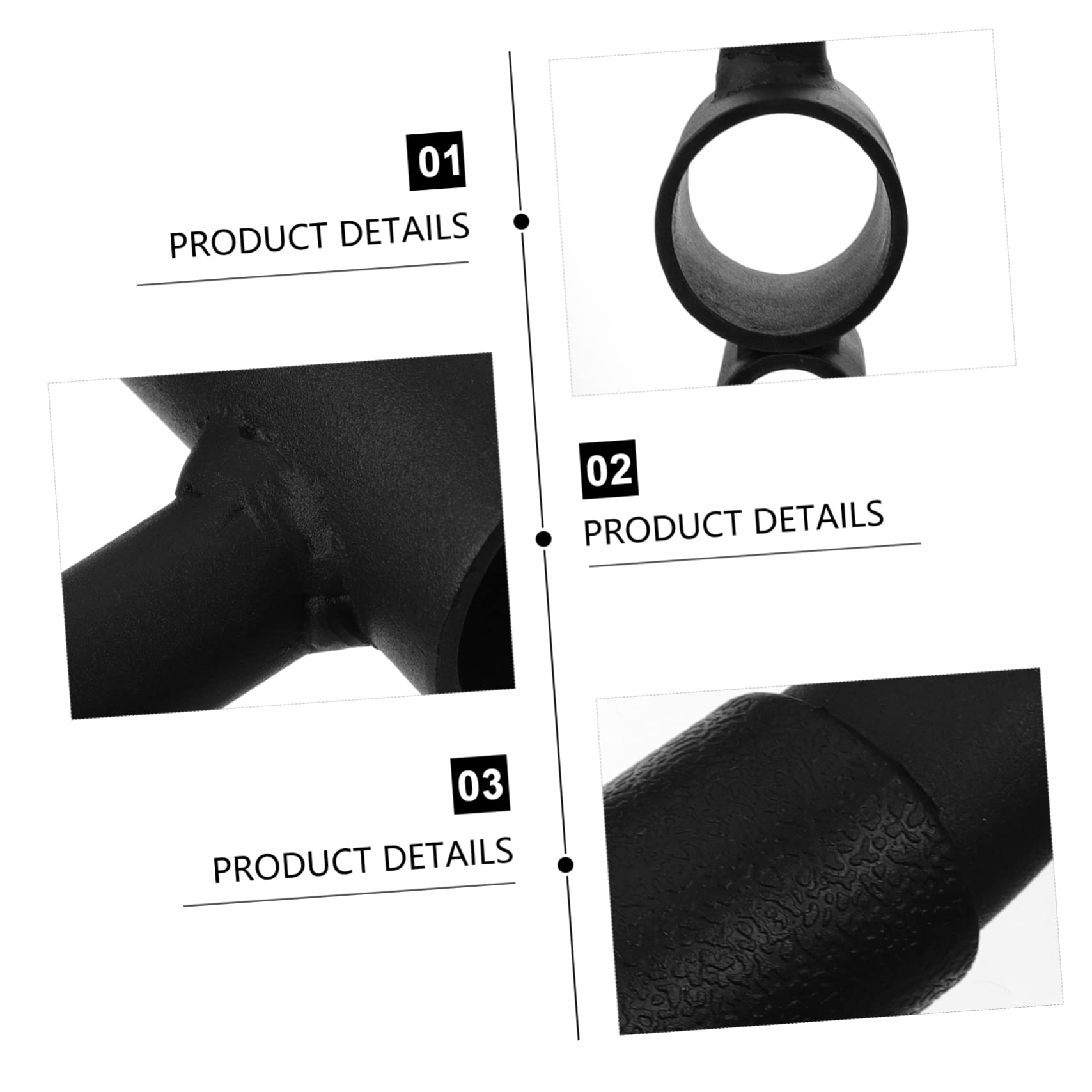 TOYANDONA Barra de Pesas para Gimnasio de Acero Negro, Mango Inclinado | Herramienta de Entrenamiento Multiusos, Diseño Funcional para Ejercicios de Fuerza y Tracción