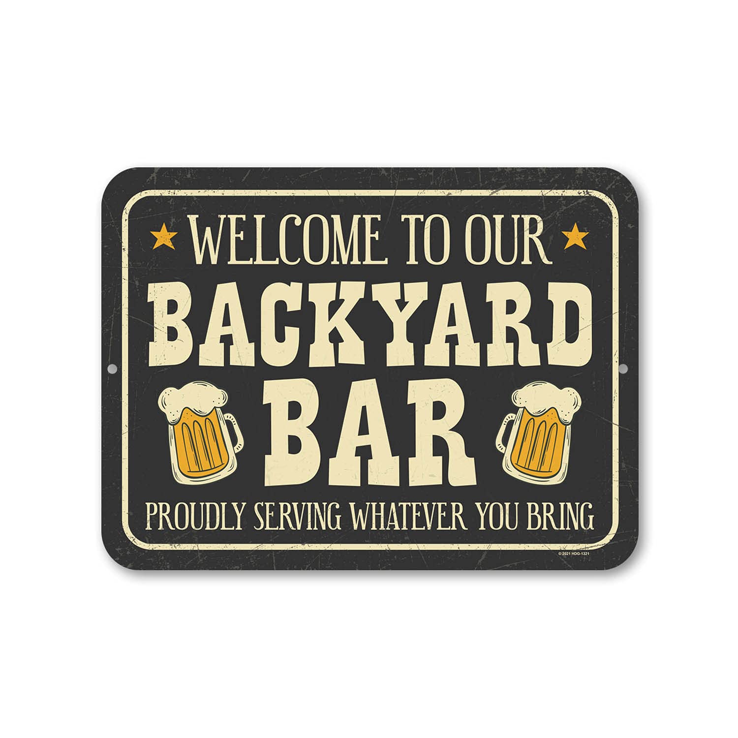 Honey Dew Gifts, Welcome to Our Backyard Bar, Funny Backyard Bar Signs, Man Cave, Pool, Garage, Home Bar Sign, 9 Inches by 12 Inches
