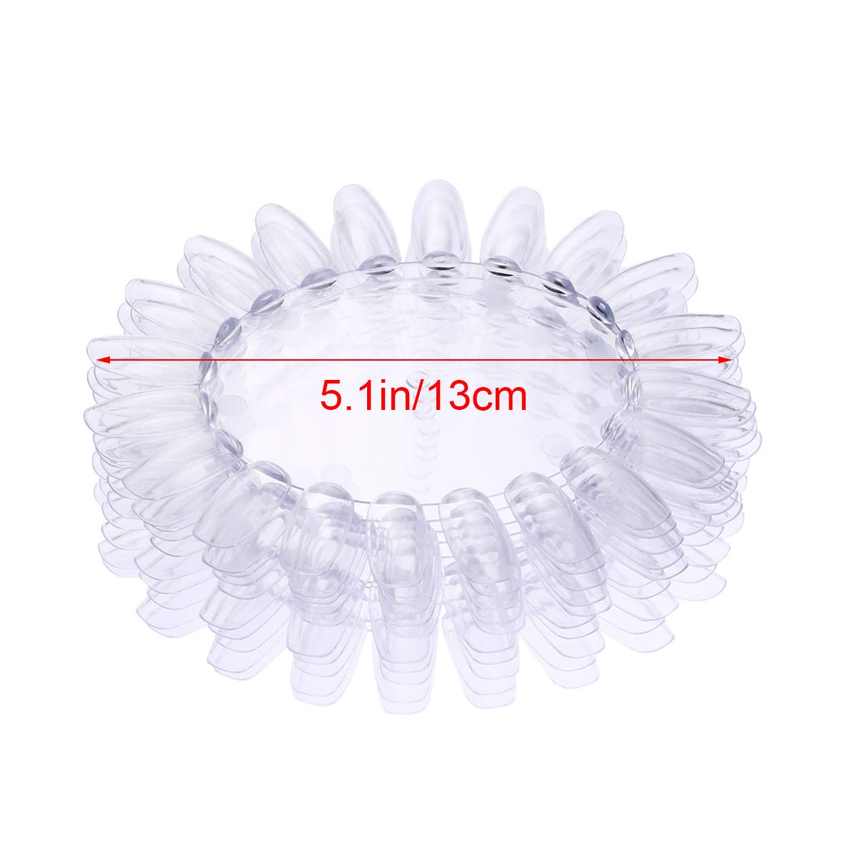Rosenice Lot de 10 nuanciers ronds, avec faux ongles – Parfaits comme présentoirs de décorations d’ongles