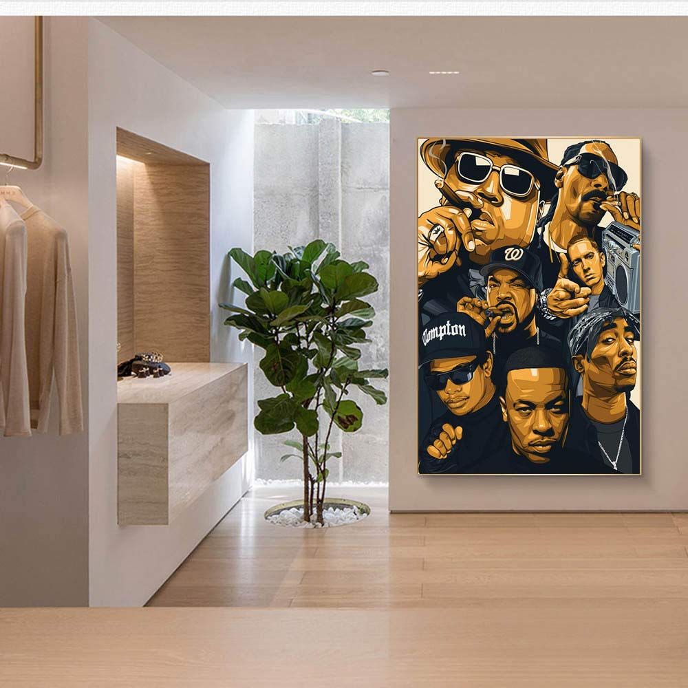 Kans de Rapper Comic Retro Muziek Poster, Ingelijst Muziek Muur Art Home Decor Print, Gallery ingelijst Wall Art - 30x40cm Print Alleen