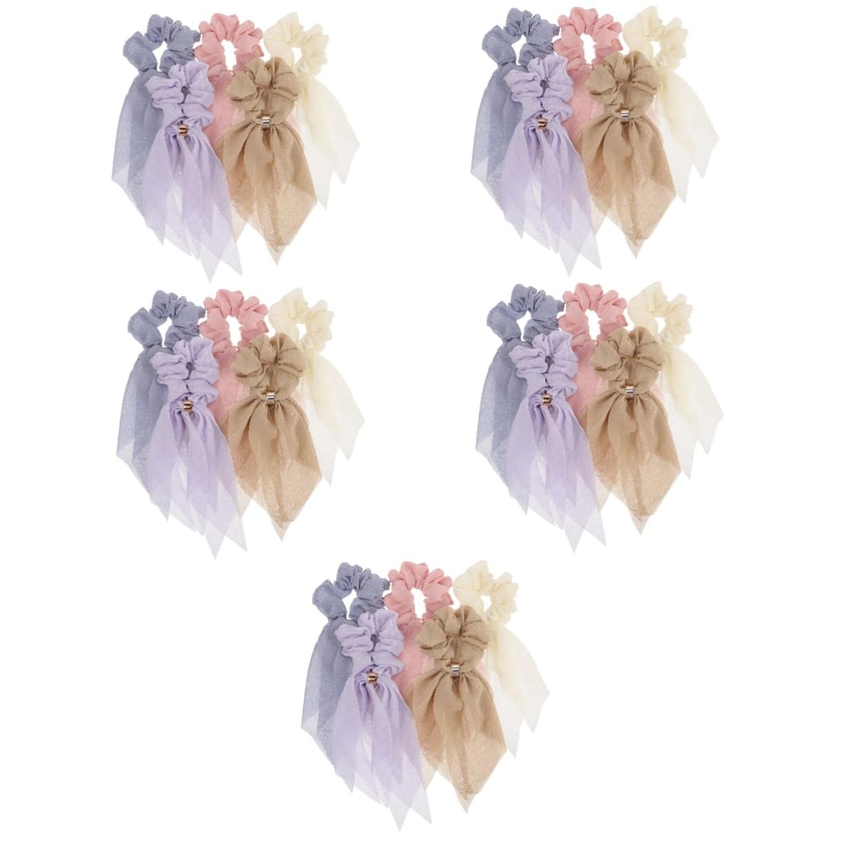 Beaupretty 25piezas Coleteros De Cinta Lazo Para Mujeres Accesorios De Pelo Elegantes y Versátiles Perfectos Para Decorar Peinados y Asegurar Cabello Suelto