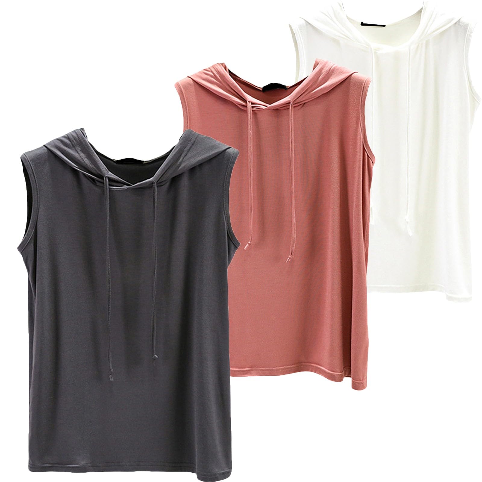 Chaleco de 3 piezas para mujer casual y elástico para evitar el calor 6