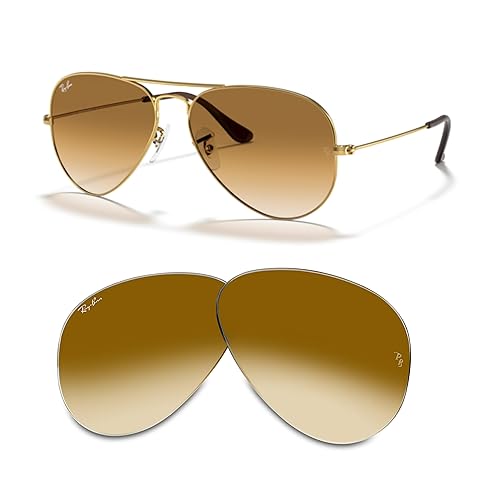 Ray-Ban Original AVIATOR LARGE METAL RB3025 Replacement Lenses +BUNDLE with ACCESSORY EYEWEAR KIT