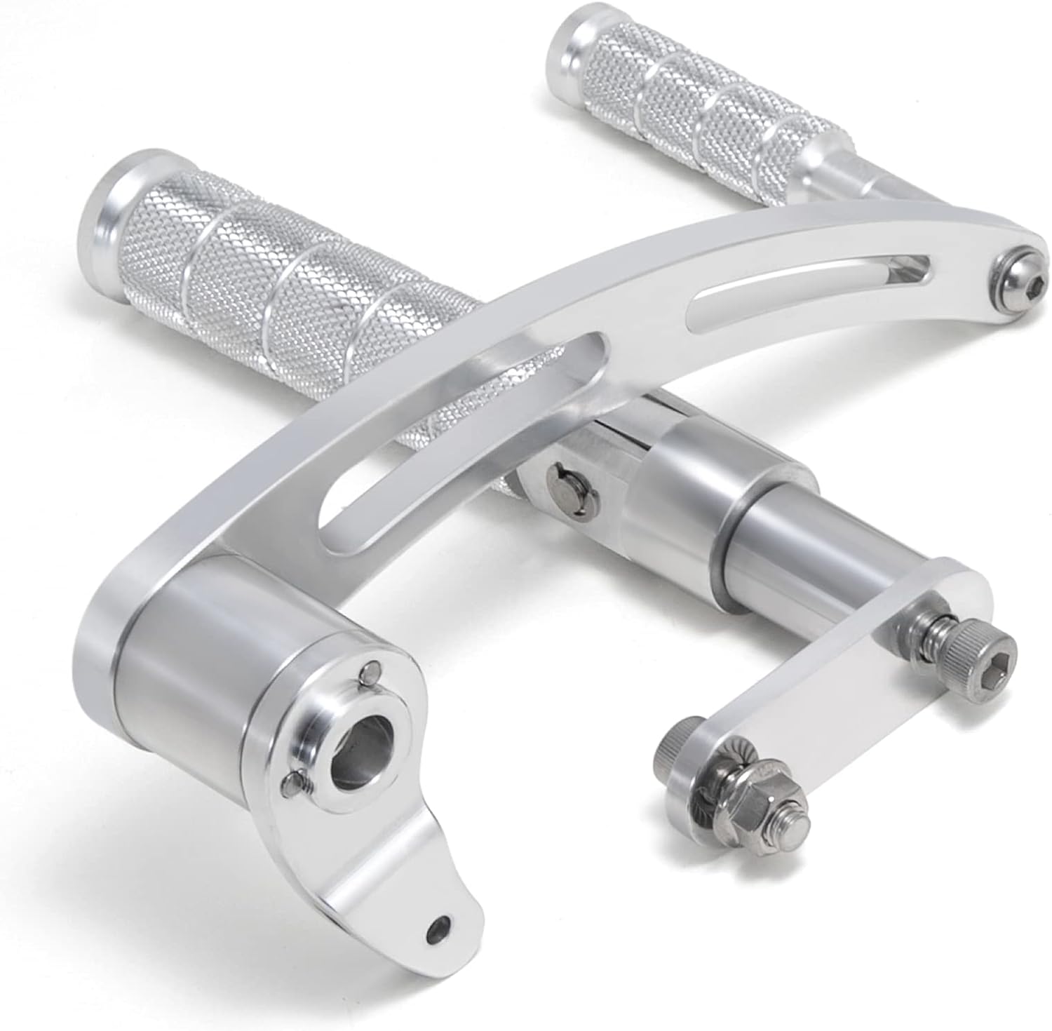 TOFR 4" Aluminum Forward Controls Foot Pegs for Harley Touring Street Glide 1997-2008 FLHX FLHXI Polished Sliver