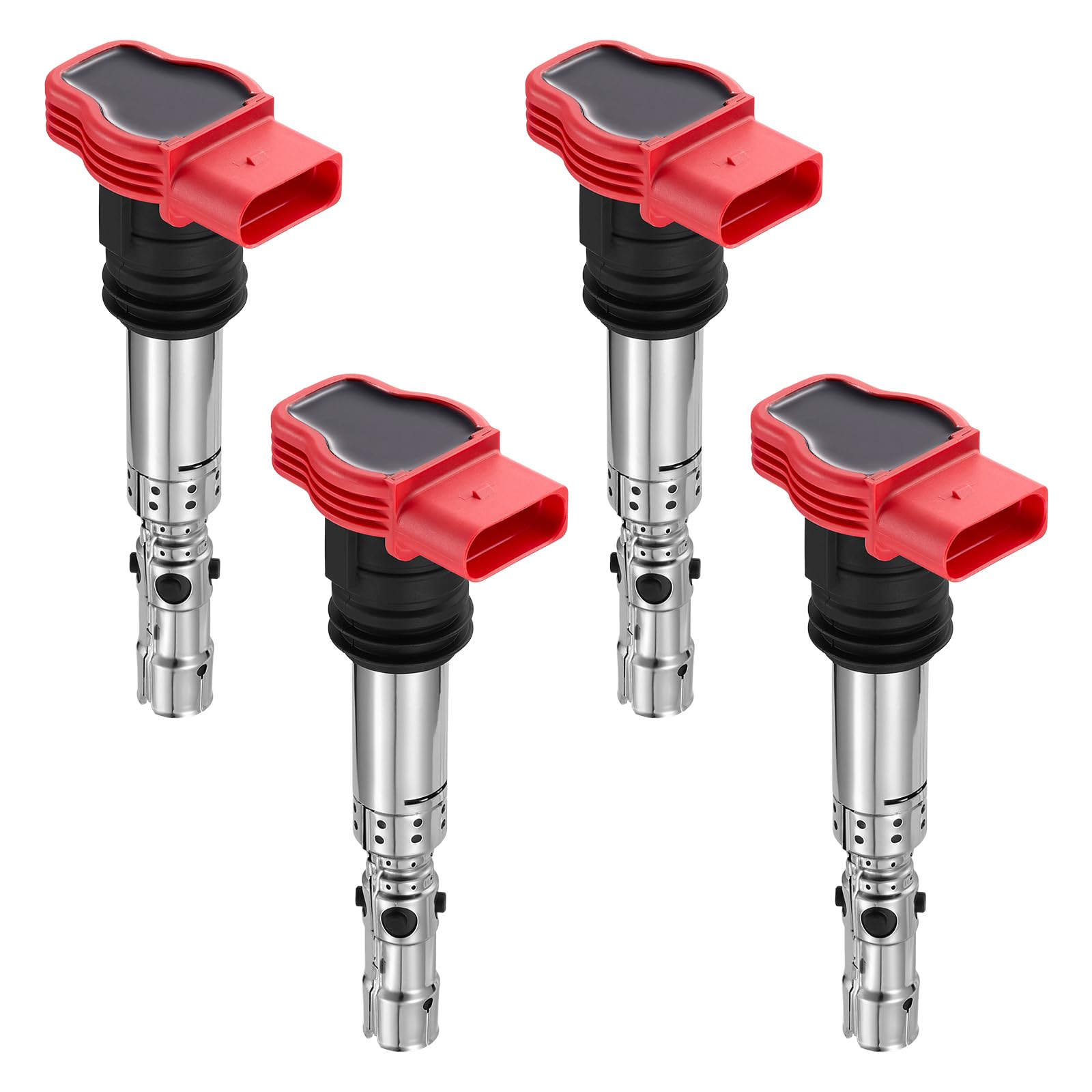 BDFHYK Ignition Coil Packs Compatible with Audi 2002-2005 A4, 2002-2006 A4 Quattro, 2002-2005 A6, 2002 A6 Quattro, 2004-2005 A6 Quattro 3.0L L6, Coil for UF-483 UF483 GN10444 6739301 1788338 Set of 4