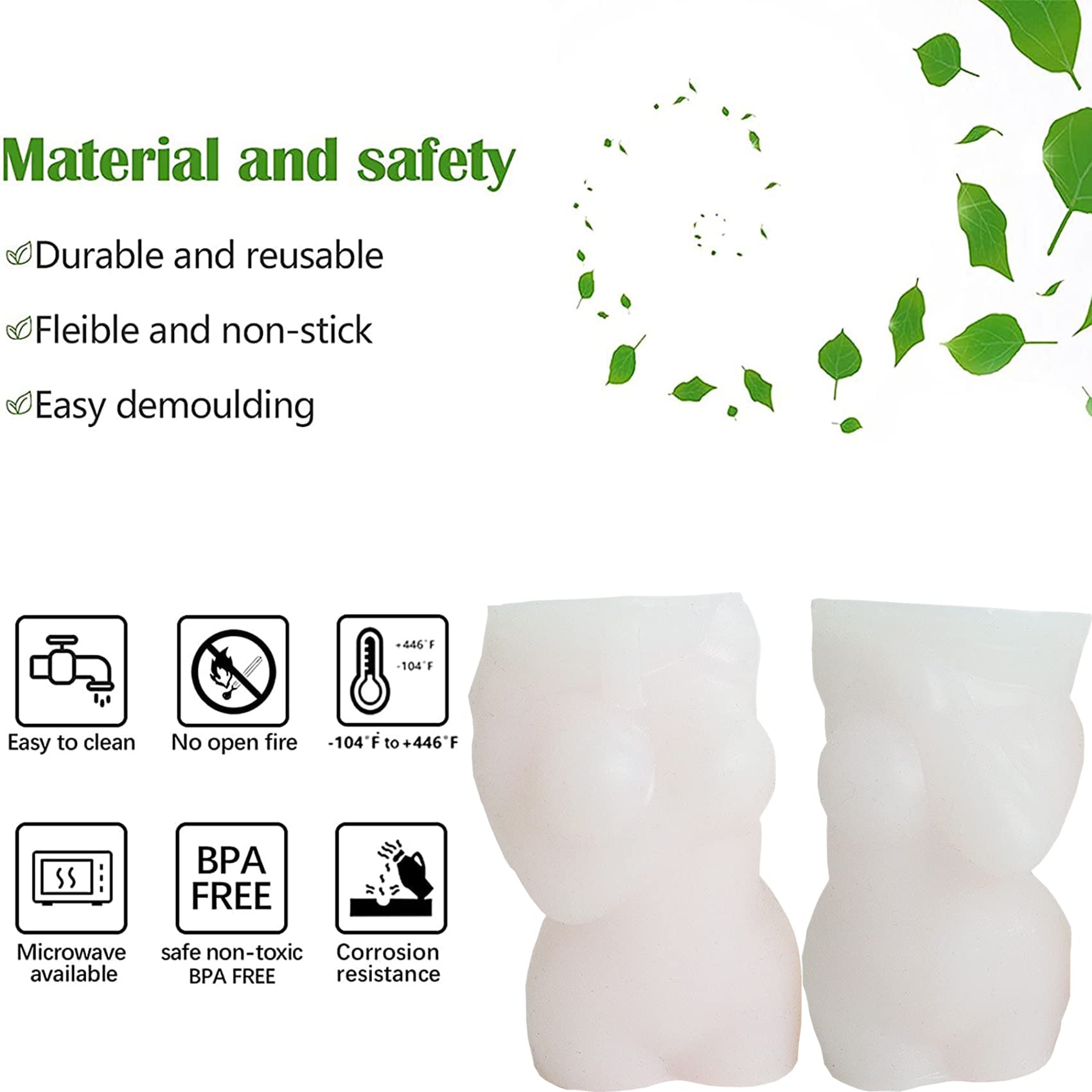 SILICANDO Silicone Mold Woman Body, Female Candle Mold For Soy Wax, Plaster Resin Casting, Epoxy Human Mold For Resin Casting, Homemade Soap Making DIY Craft 5 thumbnail image