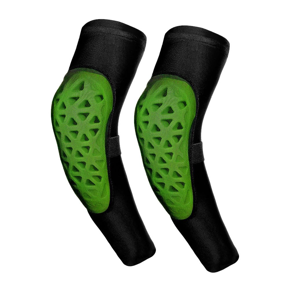 Motocross Coude Genouillères, Protège-Tibias Kit Protecteur avec Crash Pads en EVA Bande de Silicone Elasticité Réglable Elbow Brace