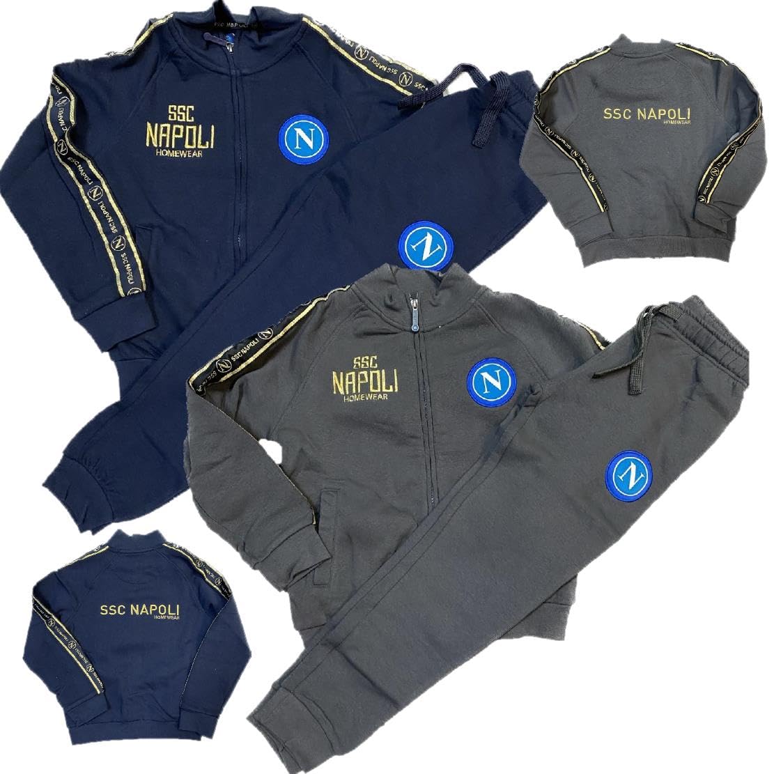 Tuta Napoli Tute Ragazzo Homewear Ufficiale Caldo Cotone Pigiami Personalizzati Con Nome e Numero PS 41422/23