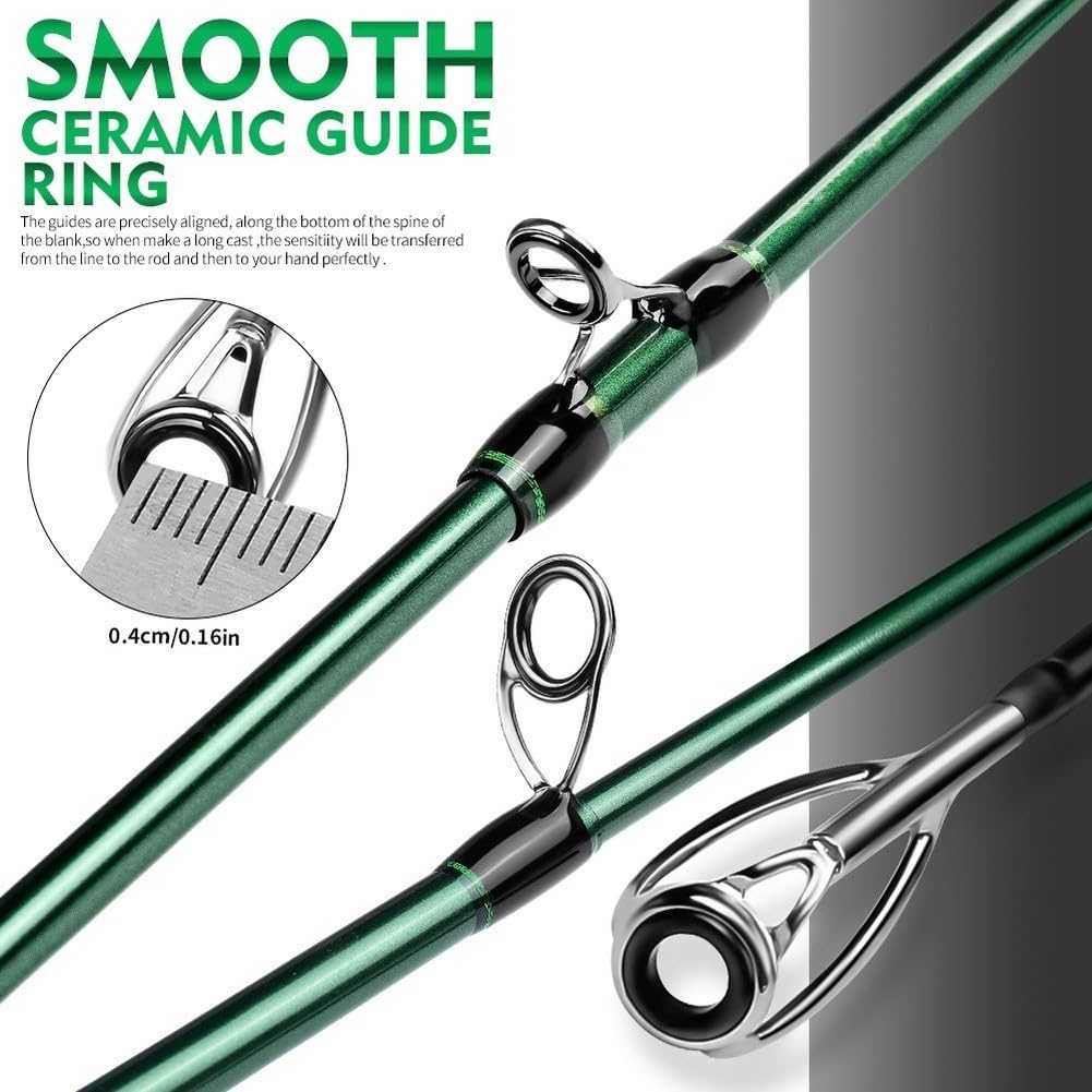 Canna da Pesca in di Carbonio 210cm Portatile Canna da Pesca(Open reel model2.3 m) | di carbonio ad densità, leggera e , ideale per pesca sportiva e viaggi frequenti