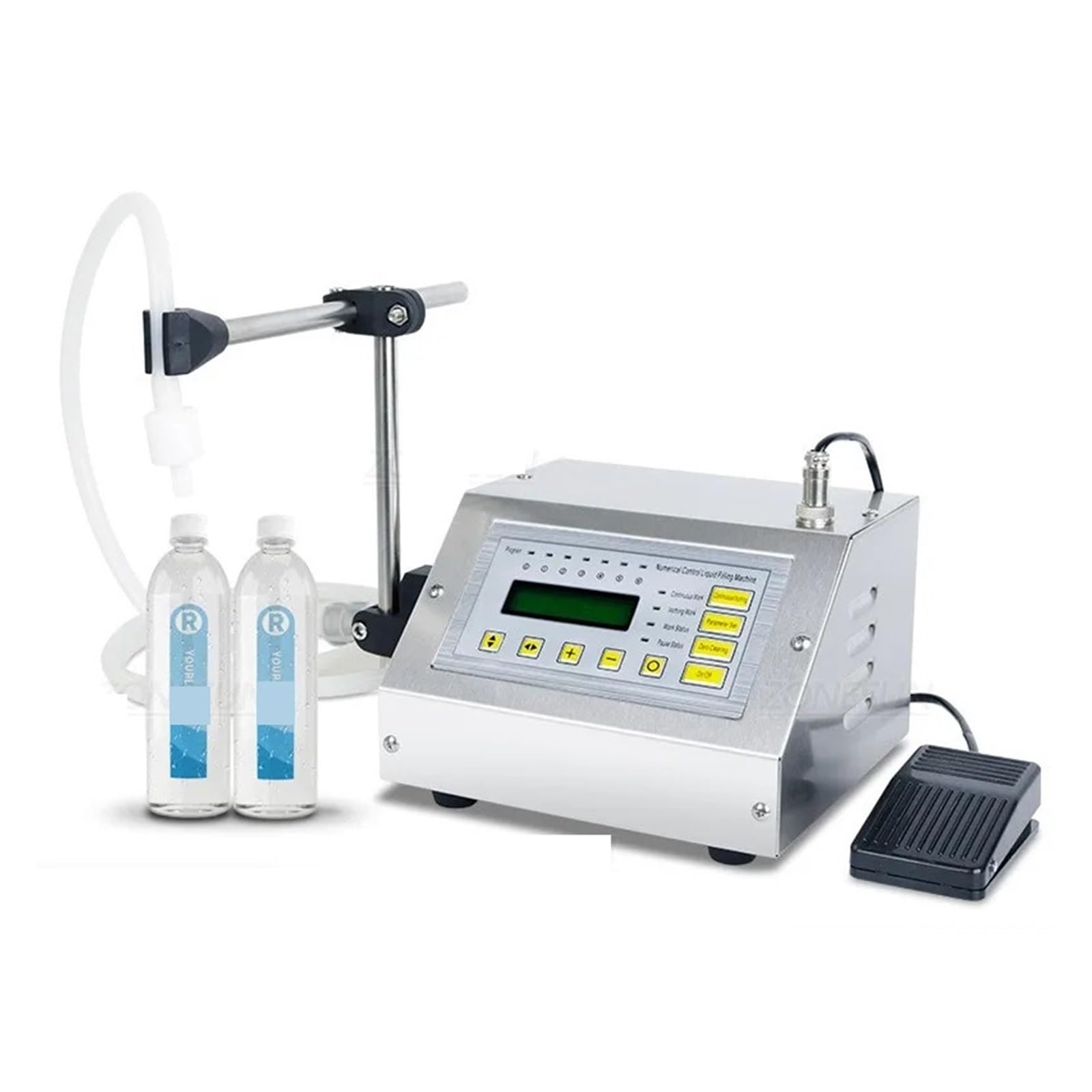 CUDTAPI - GFK-160A 5-3500ml Digital Control Liquid Juice Water Filling Machine Dosing Filler Bottle with Pedal Liquid Paste Filling Machine