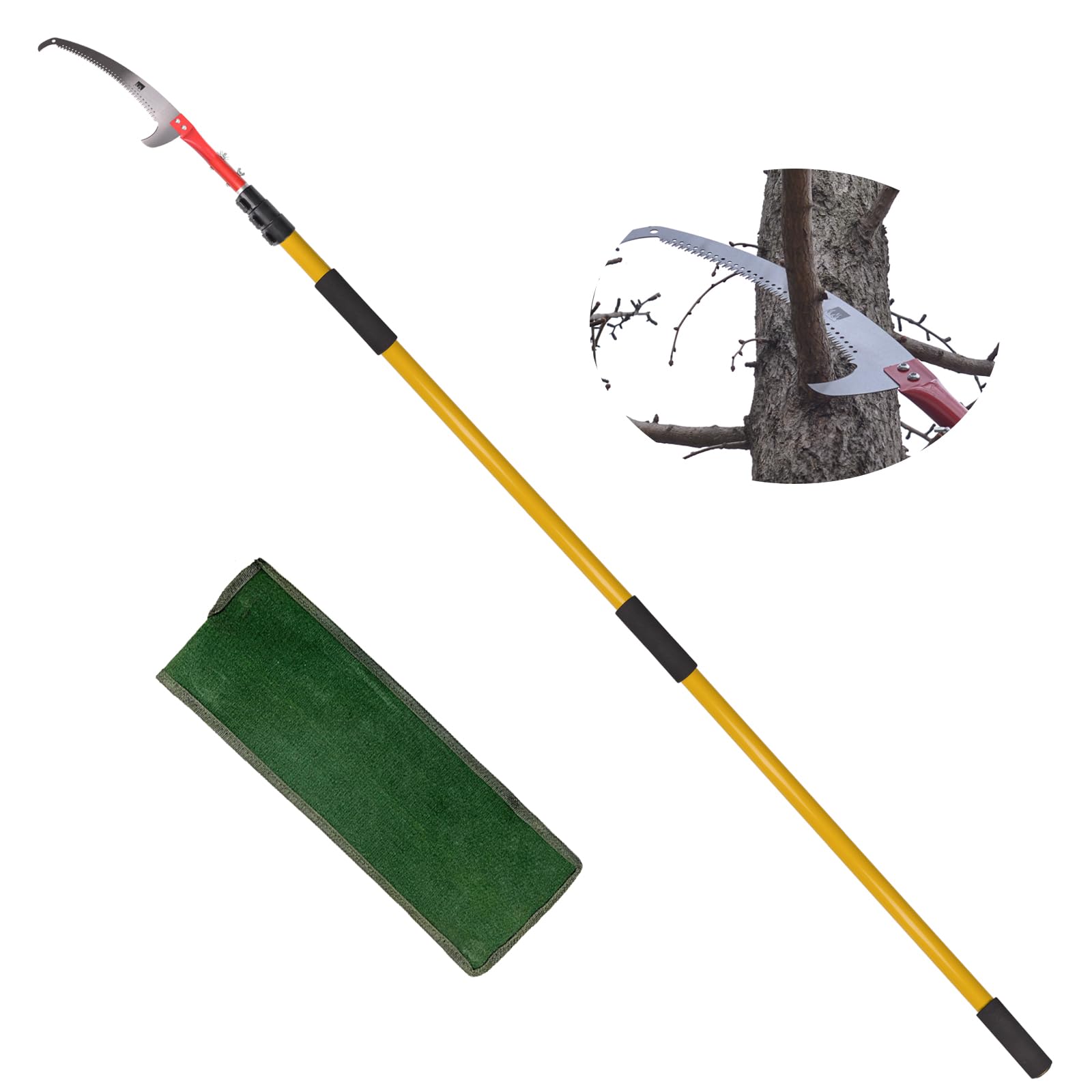 Manual Pole Saw for Tree Trimming, 26 ft Tree Trimmer Pruning Saw for High Branches, Tree Branch Cutter with Blade for Tree Trimmers