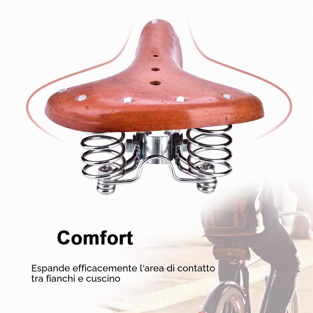 Seggiolino per bici, sella bici vintage, sella vintage installa facilmente il cuscino per bici per bici da strada per uomo e donna