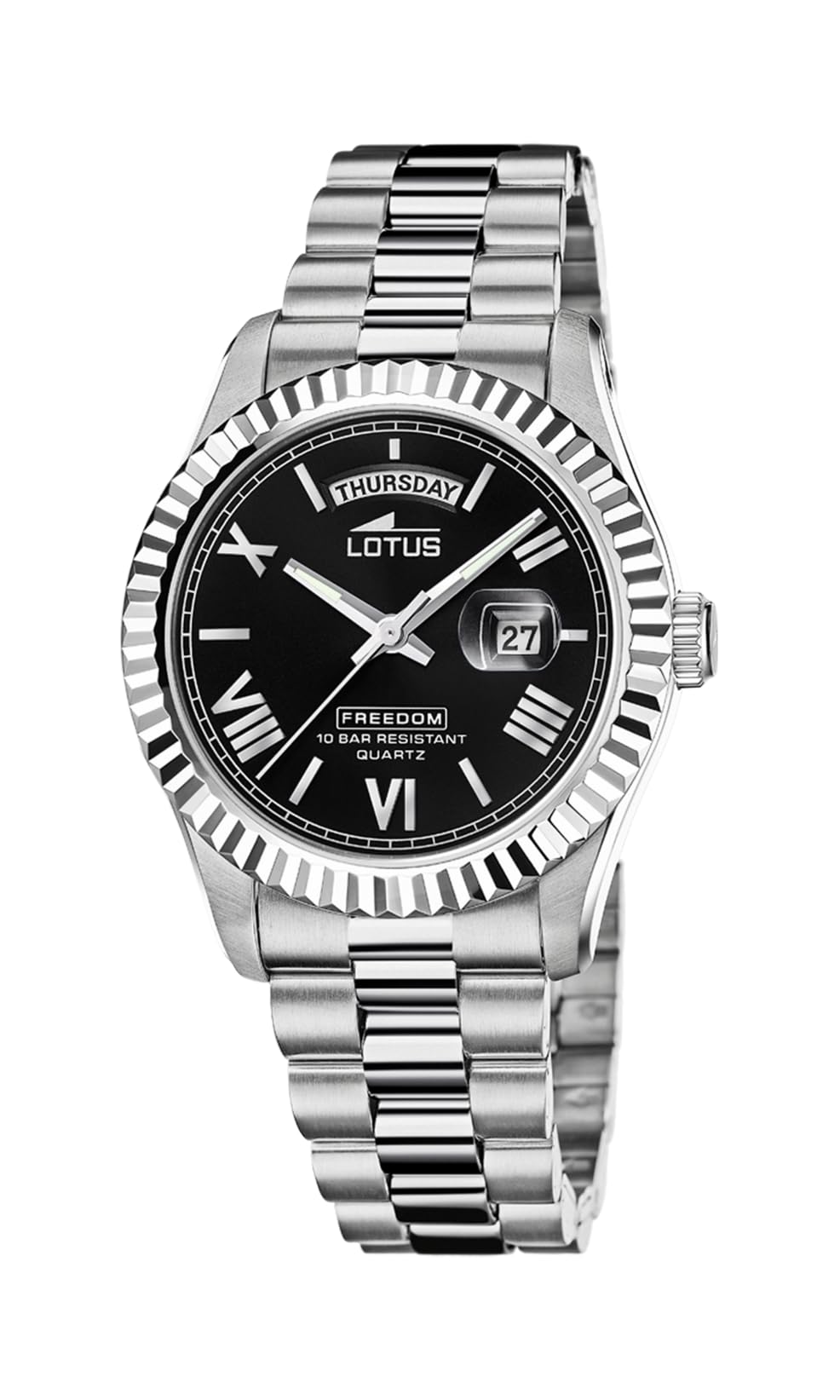 LOTUS Reloj Hombre 18854/4 Freedom Caja de Acero Inoxidable 316l Plateado Correa de Acero Inoxidable 316l Plateado