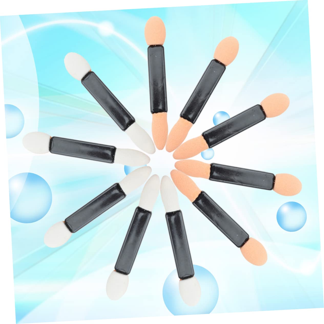 VALICLUD Makeup Eye Shadow Applicators 50pcs Dual Sided Brushes Latex Sponge Material Portable Comfortable for Women